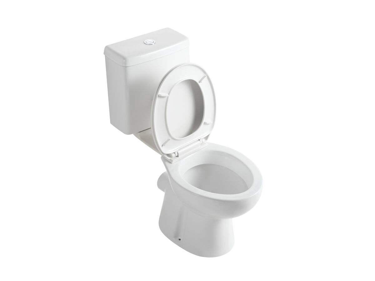 Posh Solus Square Link Toilet Suite P Trap with Soft Close Seat White