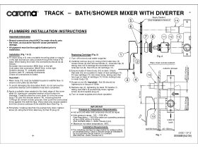 Installation Instructions - Caroma Track Bath - Shower Mixer Tap with Diverter Chrome