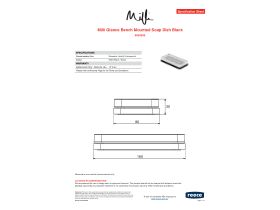 Specification Sheet - Milli Glance Bench Mounted Soap Dish Black