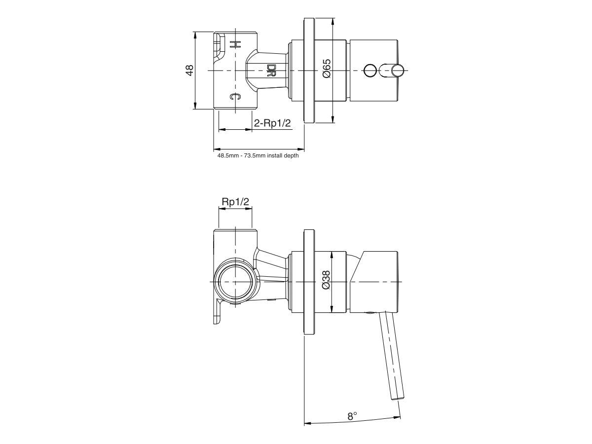 Mizu Drift MK2 Shower Mixer Kit Brushed Nickel from Reece