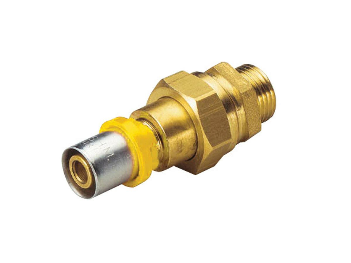 Duopex Gas Swivel Connector Male 20mm x 3/4" from Reece