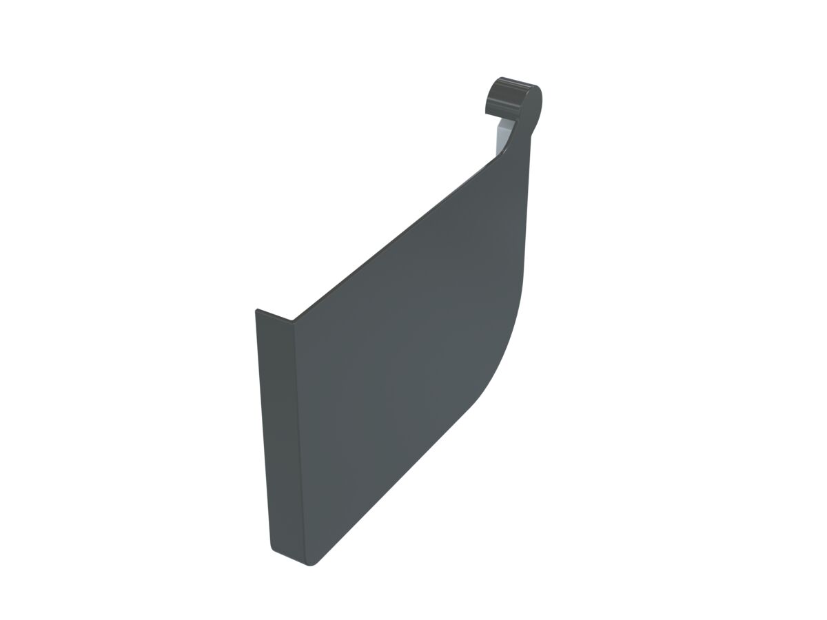 Quad Stop End Plate 115mm Left Hand Woodland Grey