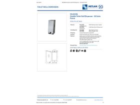 Specification Sheet - Toilet Roll Disp Dbl Lockable Stainless Steel