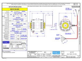 Specification Sheet - Fasco Fan Motor 240V 3 Speed 750W 8061S128-06S