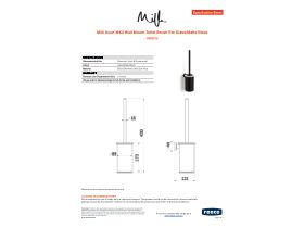 Specification Sheet - Milli Axon MK2 Wall Mount Toilet Brush Set Glass/Matte Black