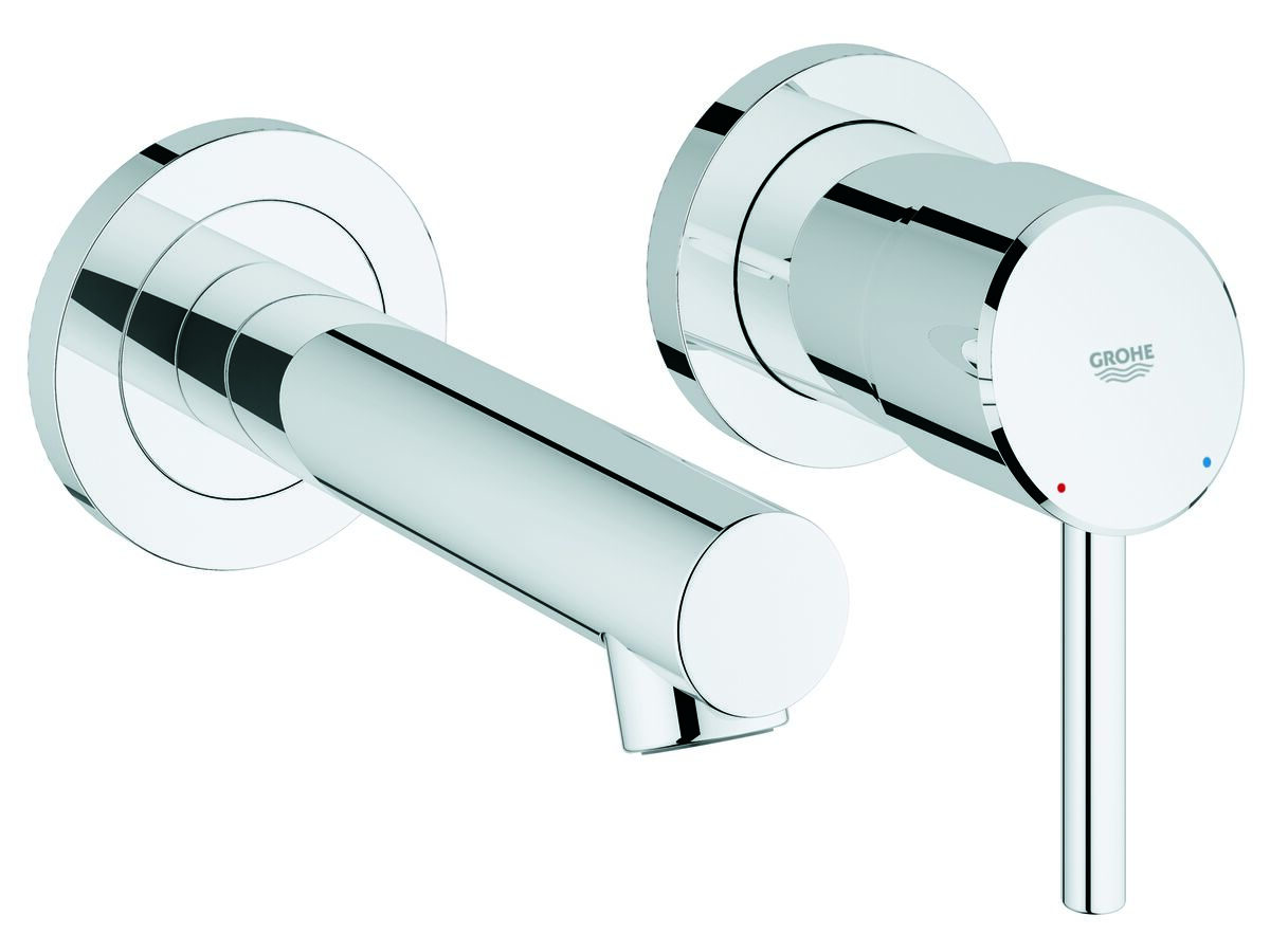 GROHE Concetto Wall Basin Mixer Tap Set 147mm Chrome (3 Star) from Reece