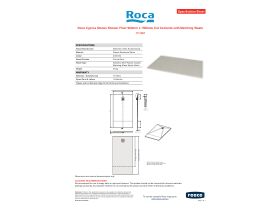Roca Cyprus Stonex Shower Floor 900mm x 1500mm Cut Cemento with ...