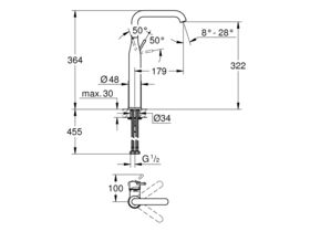 GROHE Essence New Extended Gooseneck Basin Mixer (5 Star)