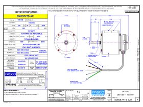 Specification Sheet - Fasco Fan Motor 240V 3S 150W 808557KTB-A11