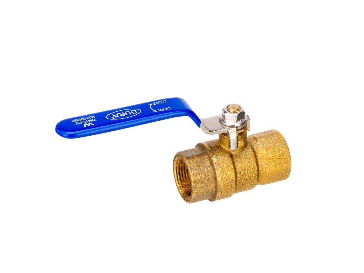 Dura Brass Water Ball Valve Female & Female 20mm from Reece