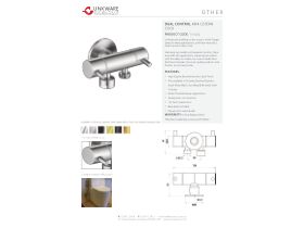 Specification Sheet - Dual Control Mini Cistern Cock Stainless Steel