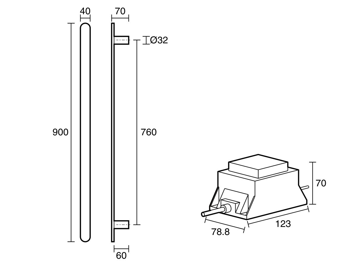 Mizu Soothe Vertical Heated Towel Rail (Triple Pack) Matte Black from Reece