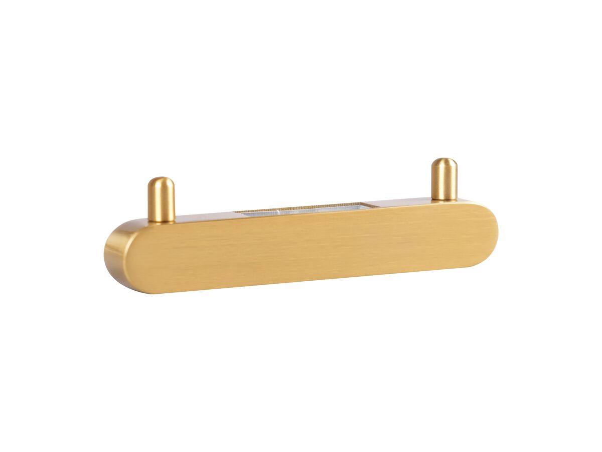 Mizu Soothe Vertical Double Robe Hook Brushed Gold