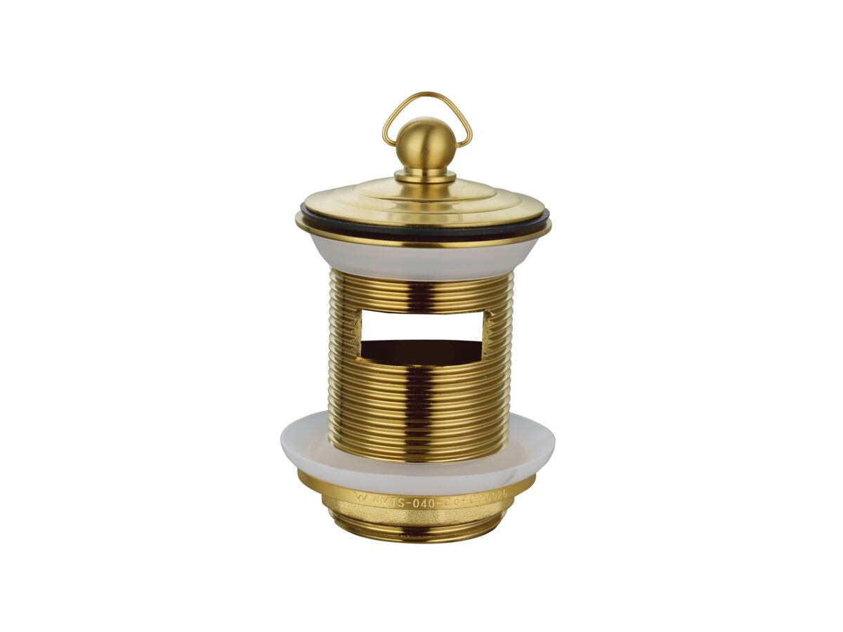 Mizu Drift 40mm Traditional Plug & Waste Overflow Brushed Brass from Reece