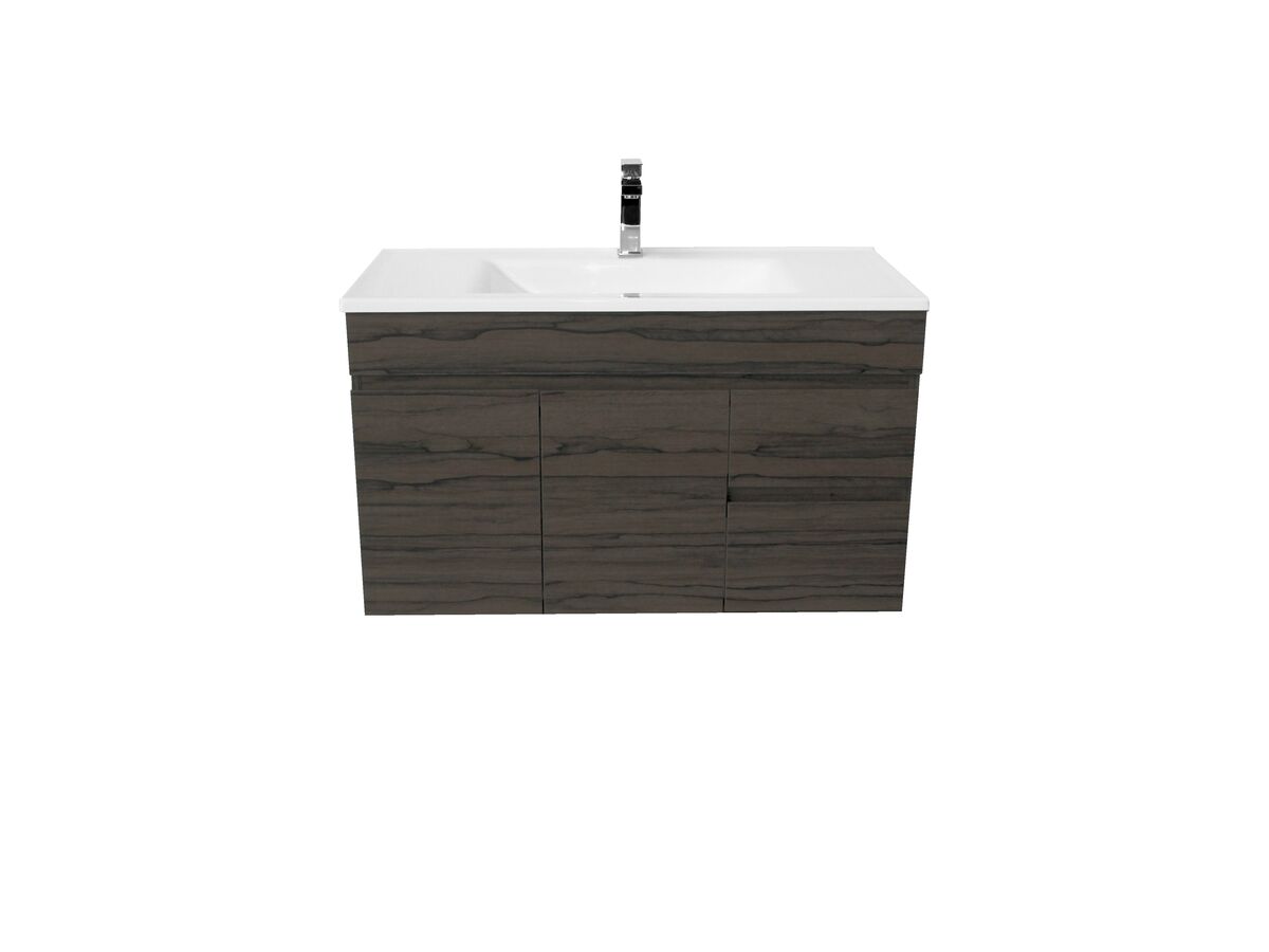 Espire Wall Hung Single Bowl Vanity Unit (Wave) 2 Door and 2 Drawer 910mm