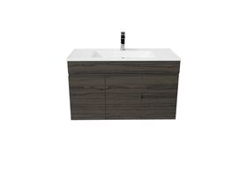 Espire Wall Hung Single Bowl Vanity Unit (Wave) 2 Door and 2 Drawer 910mm