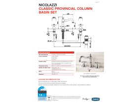 Technical Guide - Classic Provincial Column Basin Set Lever Chrome (4 Star)