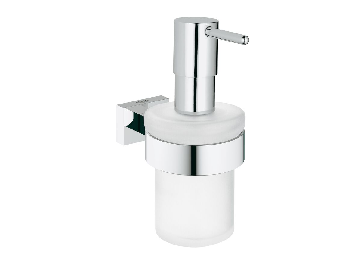 GROHE Essentials Cube Accessories Soap Dispenser and Holder from Reece