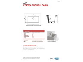 AXA Prisma Trough Basin (Only) 610 x 460mm White from Reece