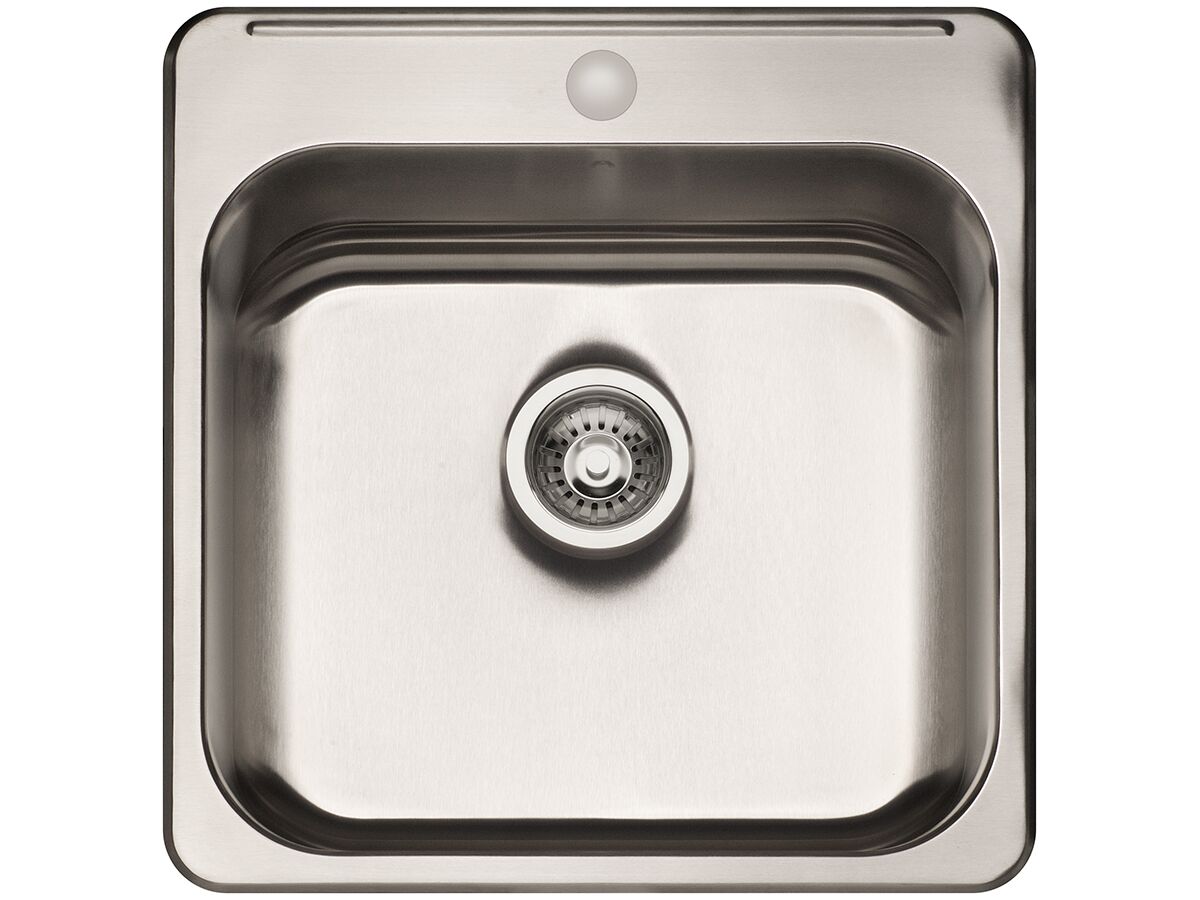 AFA Infinity Outdoor Inset Square Sink 1 Taphole 510mm Stainless Steel