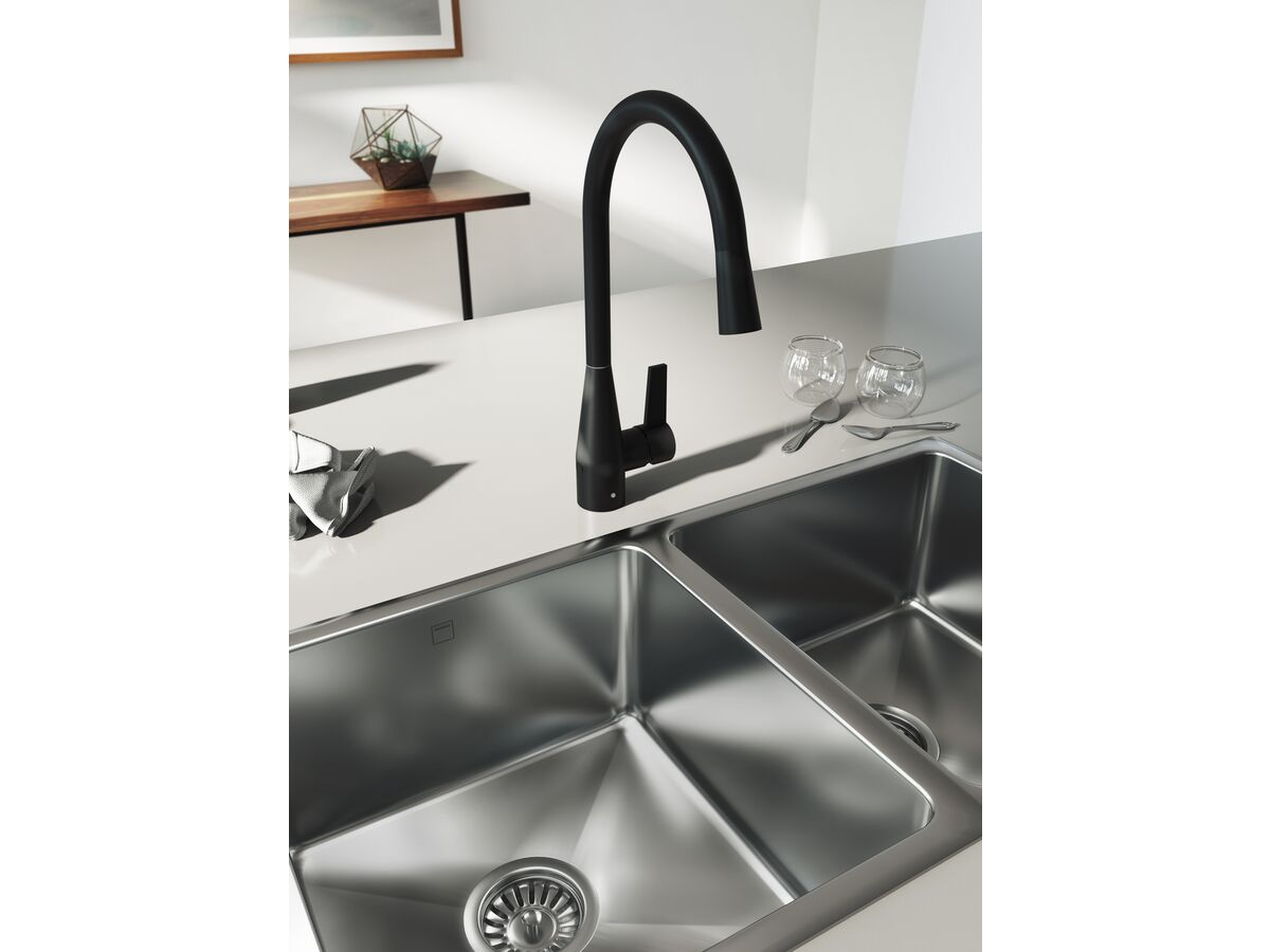 Memo Sia Sensor Gooseneck Sink Mixer Tap Dual Function Right Hand Lever