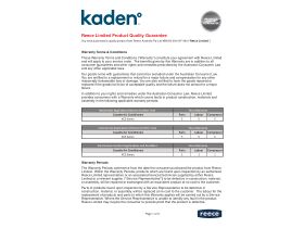 Warranty - Kaden Cassette Air Conditioner KSC Series
