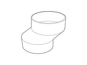 PVC Downpipe Offset 90mm x 30mm