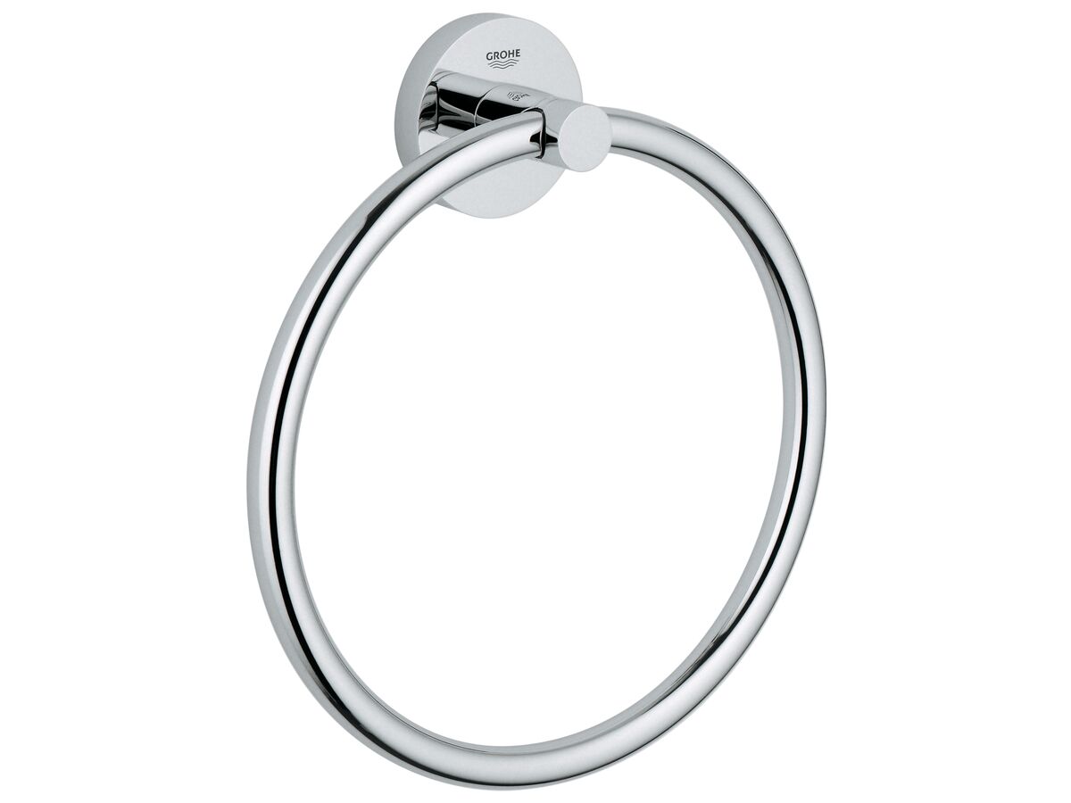 GROHE Essentials Accessories Towel Ring Chrome from Reece