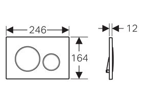 Geberit Sigma 20 Dual Flush Button Gloss Plate