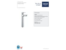 Technical Guide - GROHE Bauedge New Extended Basin Mixer Chrome (6 star)