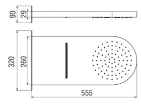Teknobili Up Blade Shower 2 Functions Chrome (3 Star)