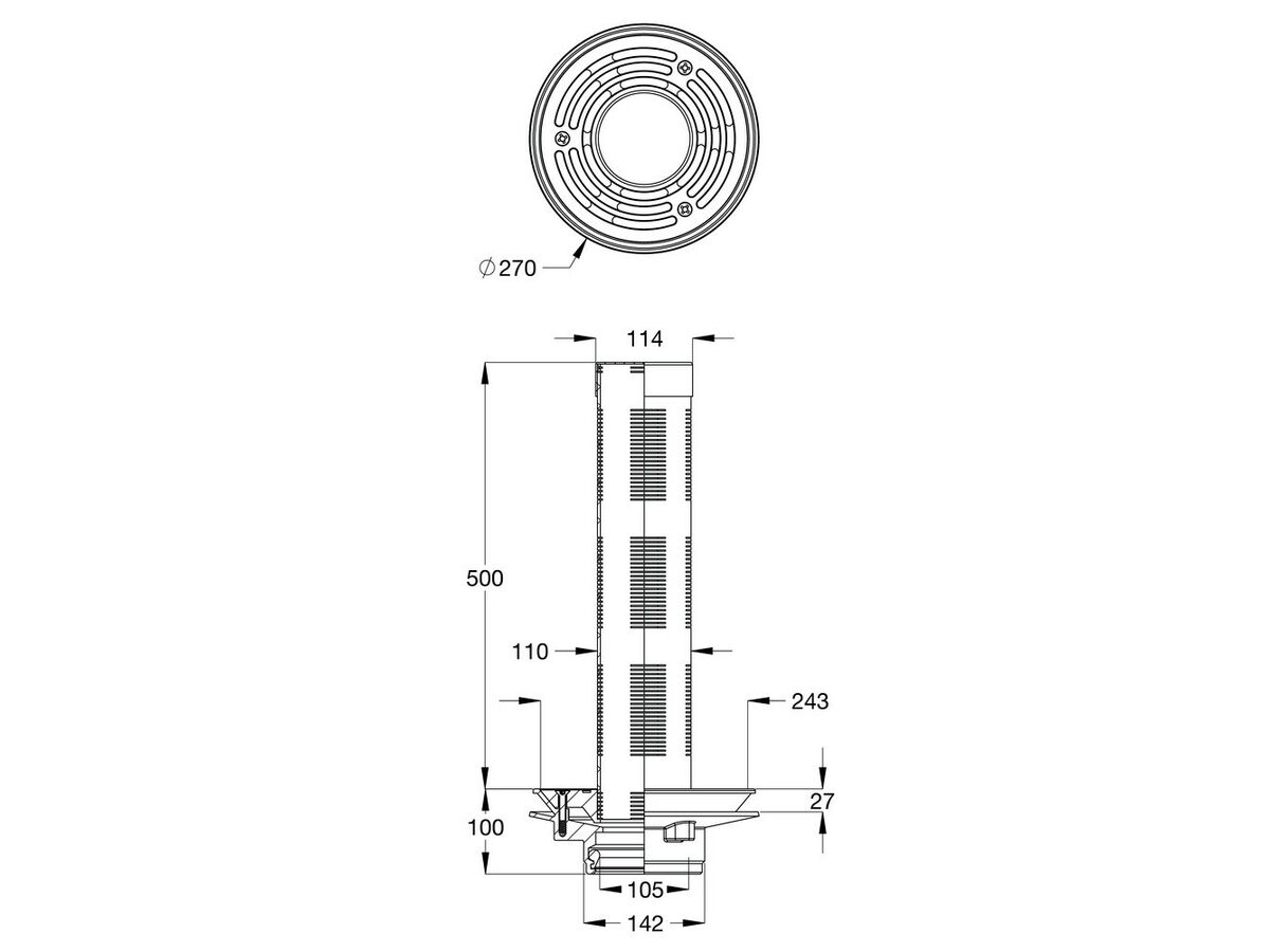 Planter Box Drain Combo 100mm