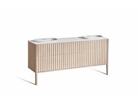 ISSY Cloud II 1800mm x 500mm x 860mm Vanity Unit with Legs 6 Touch Latch Drawers Semi Inset (No Basin)
