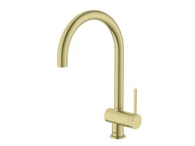 Roca Ona Gooseneck Sink Mixer Tap Brushed Brass (5 Star)