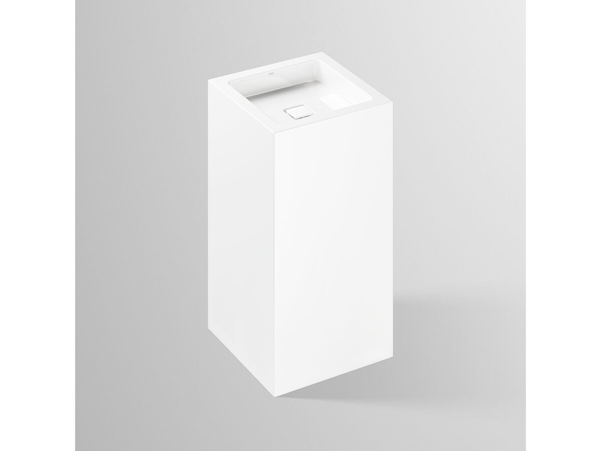 Alape WT Square Freestanding Basin with Square Bowl and Fixing Kit 450mm White