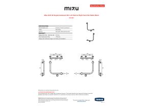 Specification Sheet - Mizu Drift 90 Degree Ambulant WC Left Hand & Right Hand Pair Matte Black