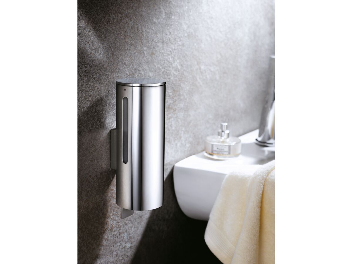 Mizu Drift Metal Wall Mount Soap Dispenser 300ml Chrome from Reece