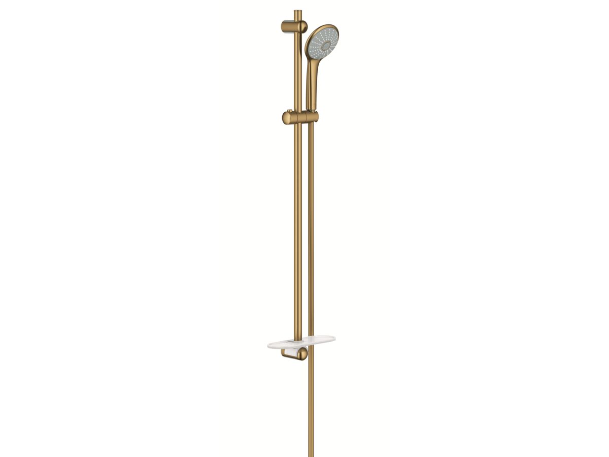 GROHE Euphoria 110 Massage Single Rail Shower 3 Function with Wall Water Inlet Brushed Cool