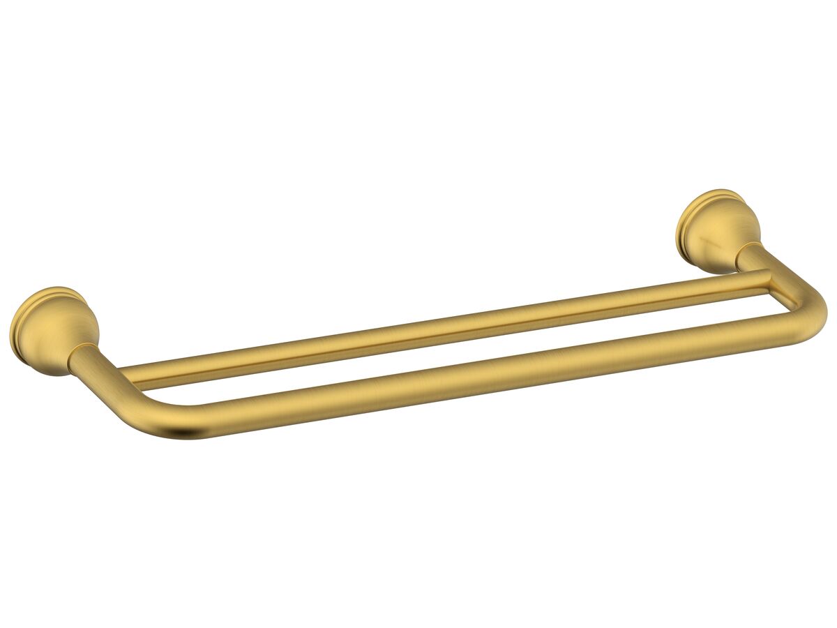 Milli Monument Edit Double Towel Rail 900mm Brushed Gold