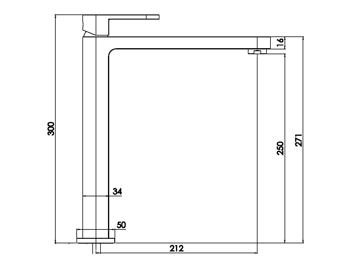 Nobili Up Extended Basin Mixer Chrome (5 Star)