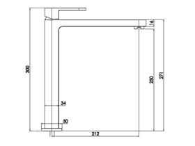 Nobili Up Extended Basin Mixer Chrome (5 Star)