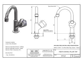 Specification Sheet - Fiesta Swivel Pillar Tap Chrome (4 Star)