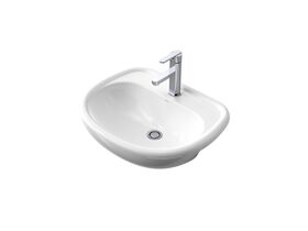 Caroma Caravelle Semi Recessed Basin No Overflow White
