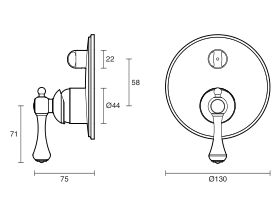 Kado Era Shower Mixer with Diverter