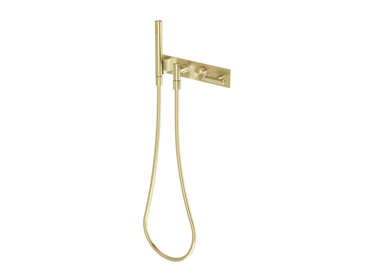 Hero - Milli Etch Progressive Shower Mixer Tap System with Handshower Brushed Gold (3 Star)