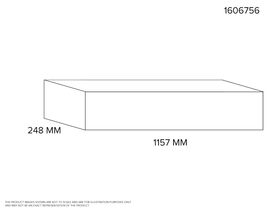 1157mm x 248mm 2 Way Supply Air V Box