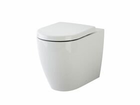 Forma Invisi Back to Wall Toilet Suite with Adjustable Flush Pipe Less Buttons White (4 Star)