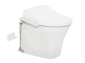 American Standard Signature Hygiene Rim Back to Wall Pan with SpaLet E-Bidet Seat (4 Star)