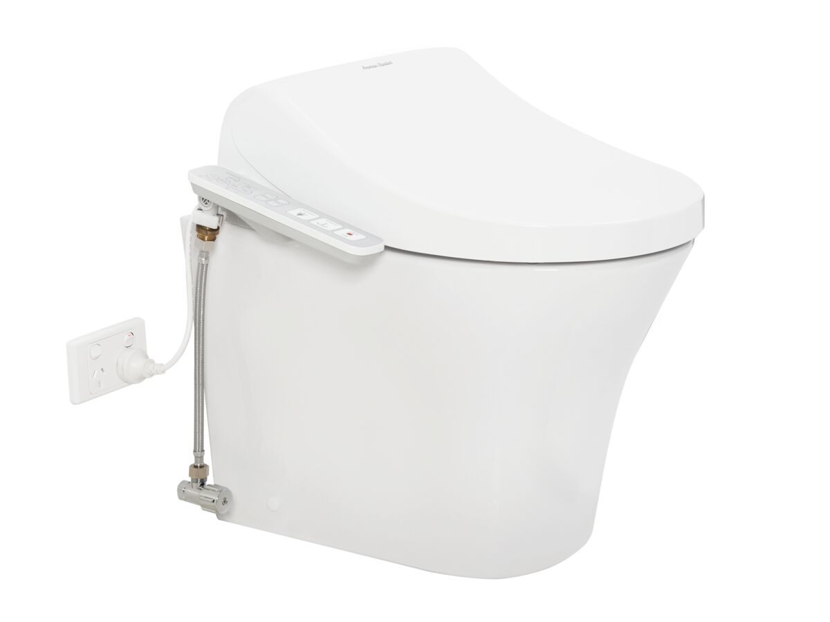 American Standard Signature Hygiene Rim Back to Wall Pan with SpaLet E