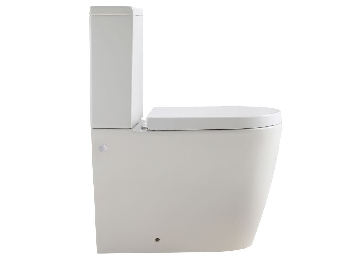 Kado Lux Close Coupled Back To Wall Overheight Bottom Inlet Toilet Suite with Soft Close Quick Release Seat (4 Star)
